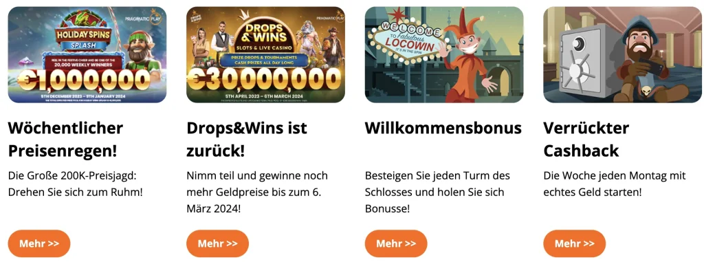 Werbeaktionen im Locowin Casino